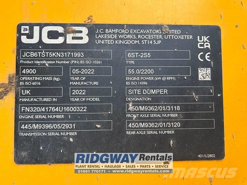 JCB 6 ST 건설현장 덤프트럭