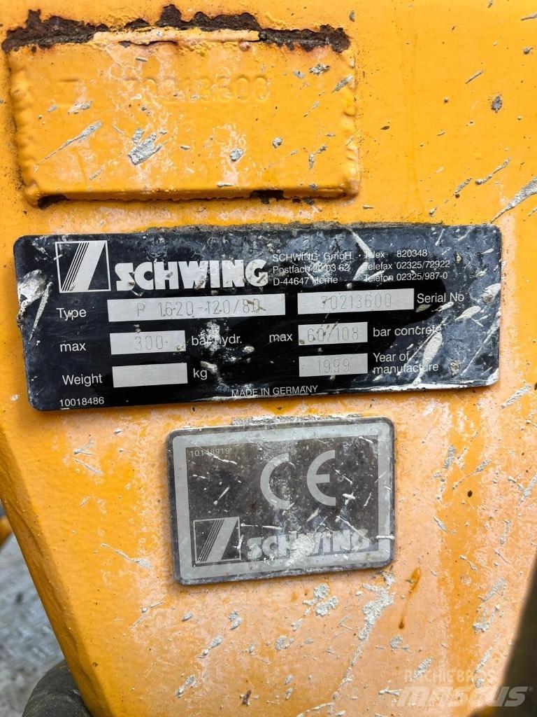 Schwing P1620-120/80 콘크리트 펌프카