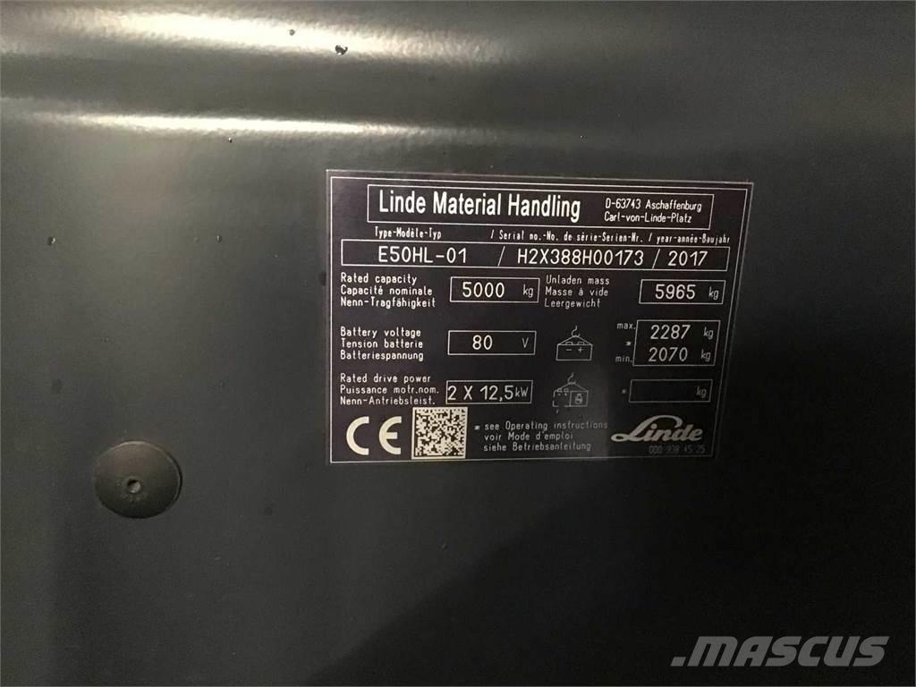 Linde E50HL 전동 지게차