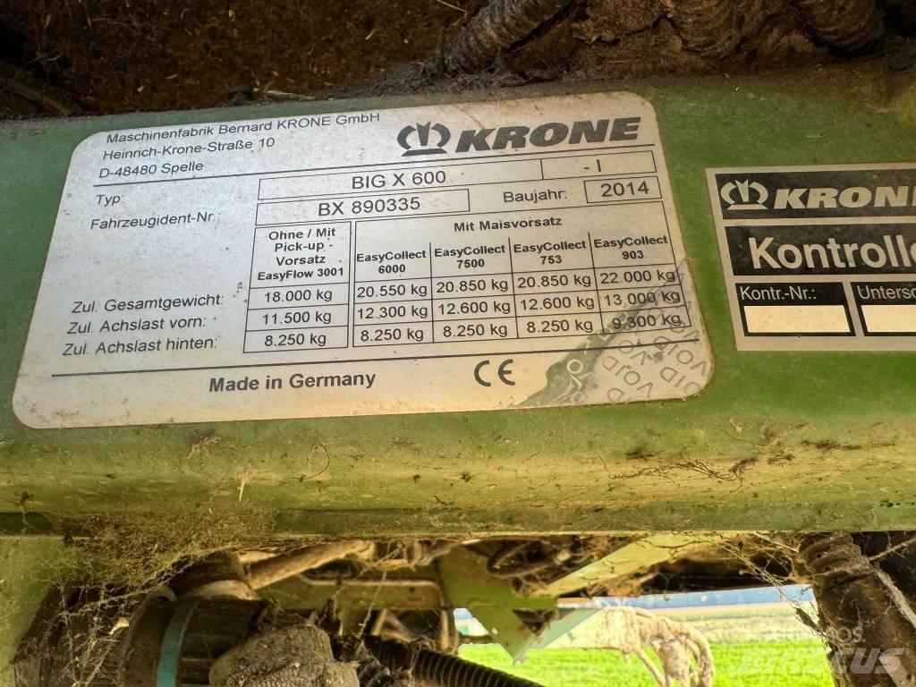 Krone Big X 600 자동 초지기계