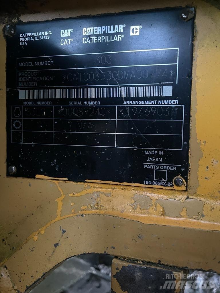 CAT 303 CR 소형 굴삭기 7톤 미만
