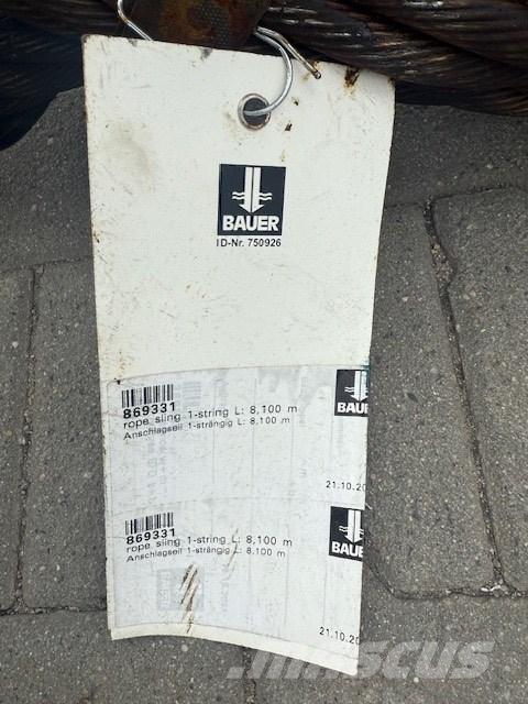 Bauer 2x lina 드릴링 장비 부속품 및 예비 부품