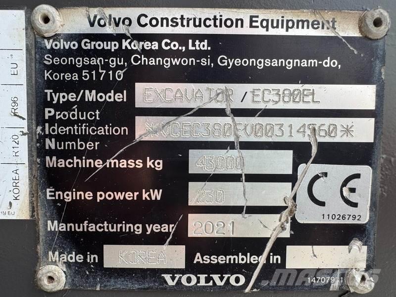 Volvo EC 380 EL 대형 굴삭기 29톤 이상