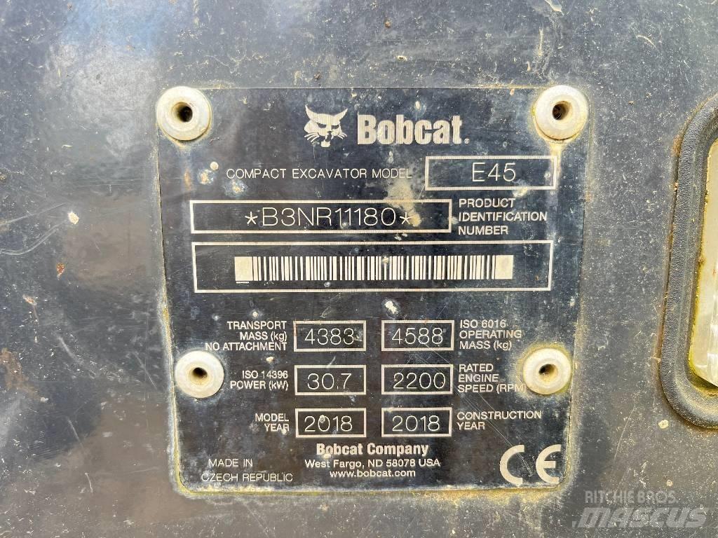 Bobcat E 45 소형 굴삭기 7톤 미만
