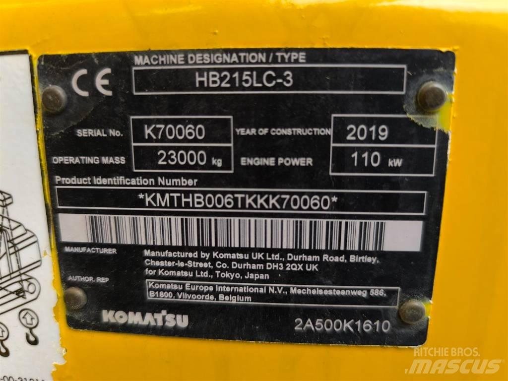 Komatsu HB 215 LC-3 대형 굴삭기 29톤 이상
