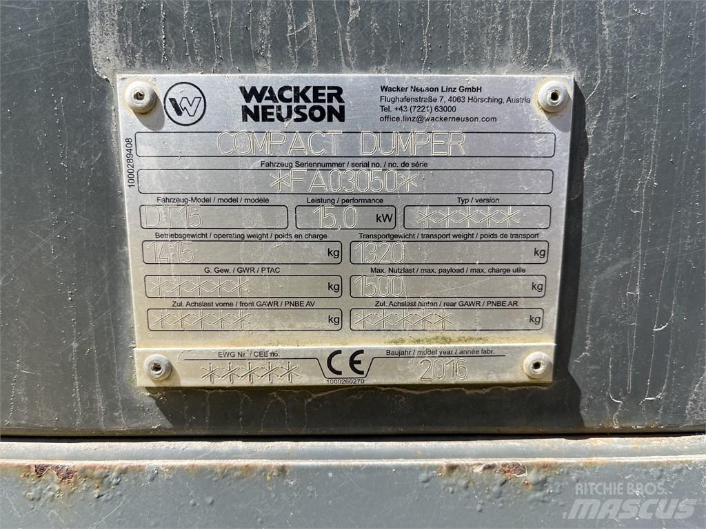 Wacker Neuson DT 15 건설현장 덤프트럭