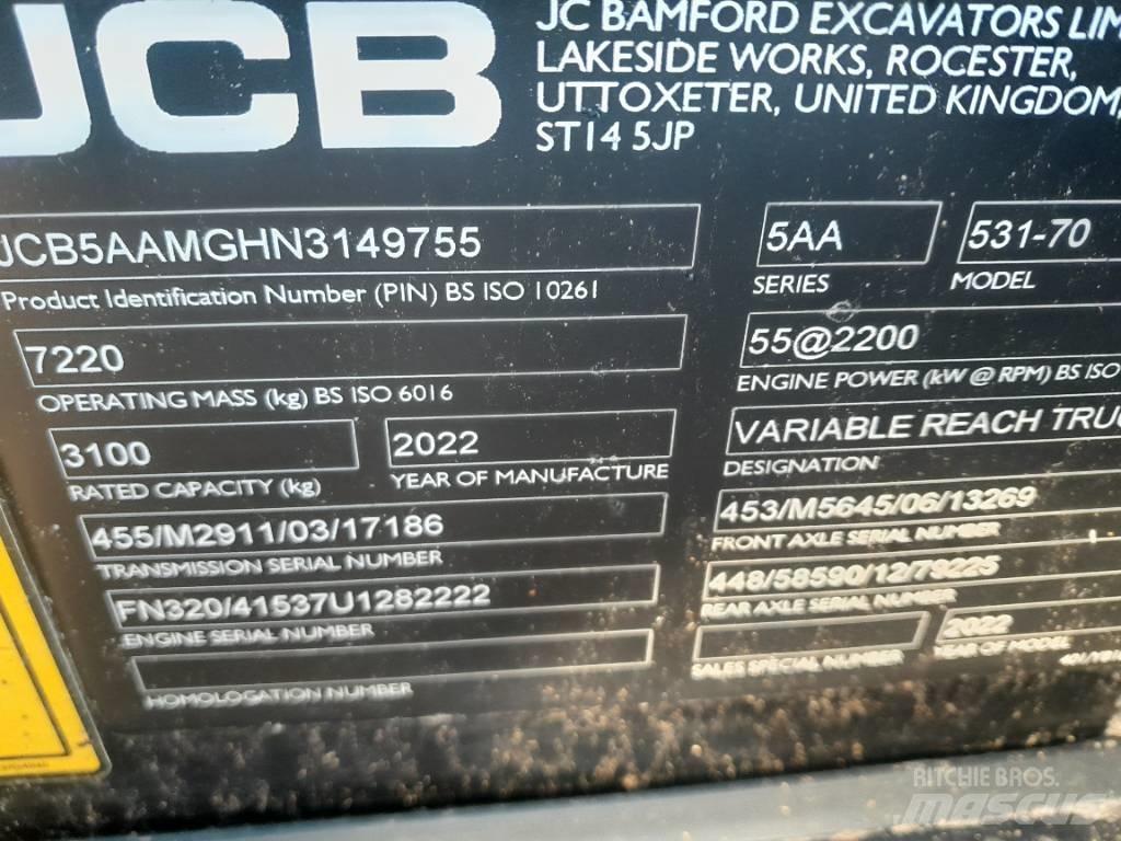 JCB 531-70 농업용 텔레 핸들러