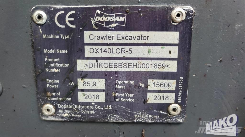 Doosan DX 140 LCR 대형 굴삭기 29톤 이상
