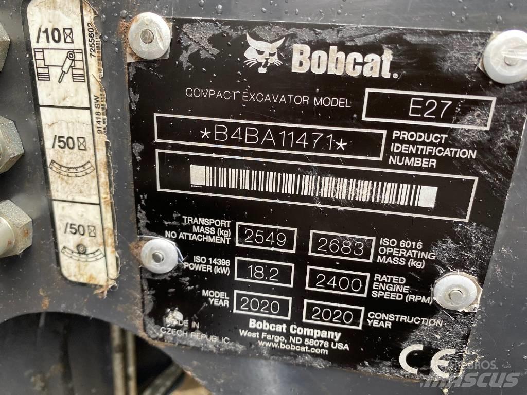 Bobcat E 27 Z 소형 굴삭기 7톤 미만