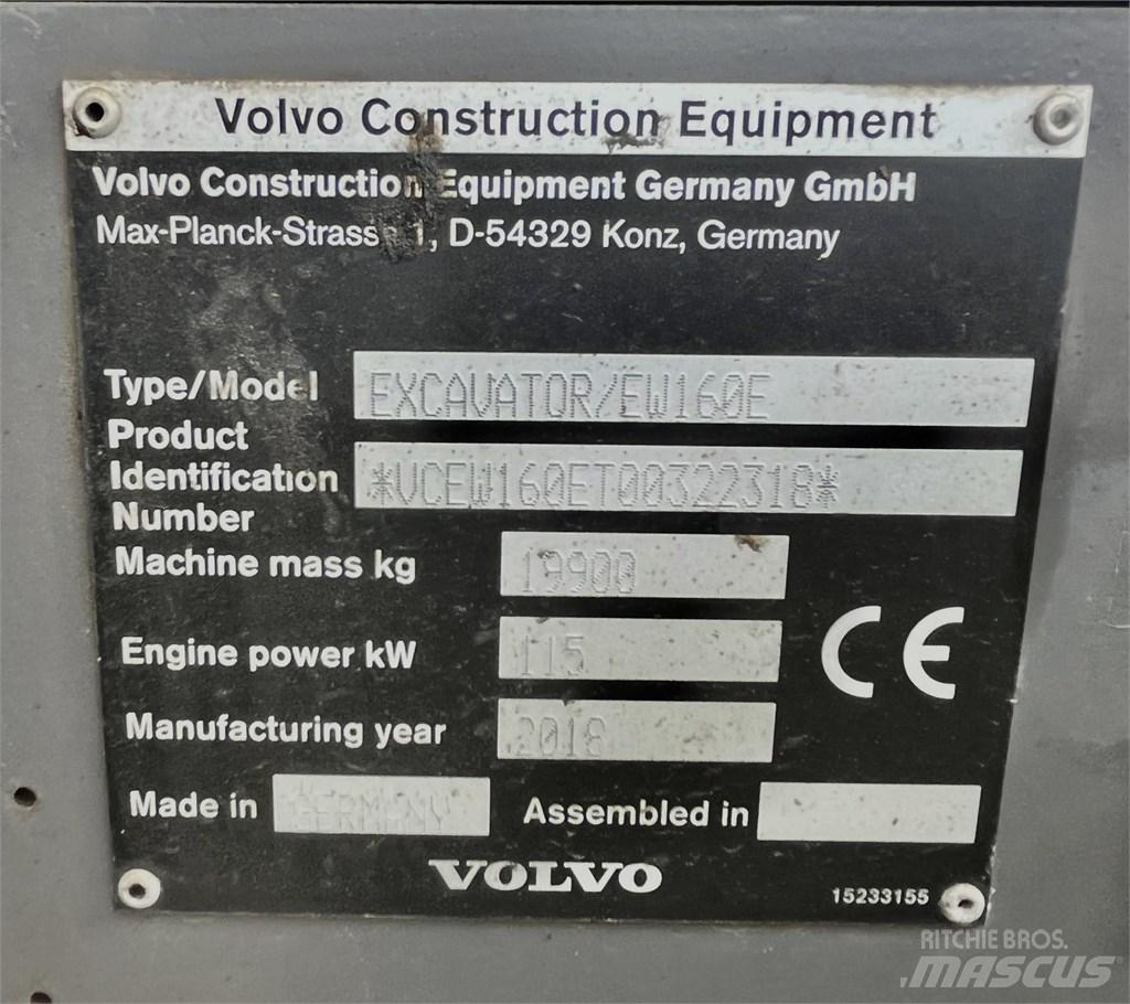 Volvo EW 160 E  휠 굴삭기