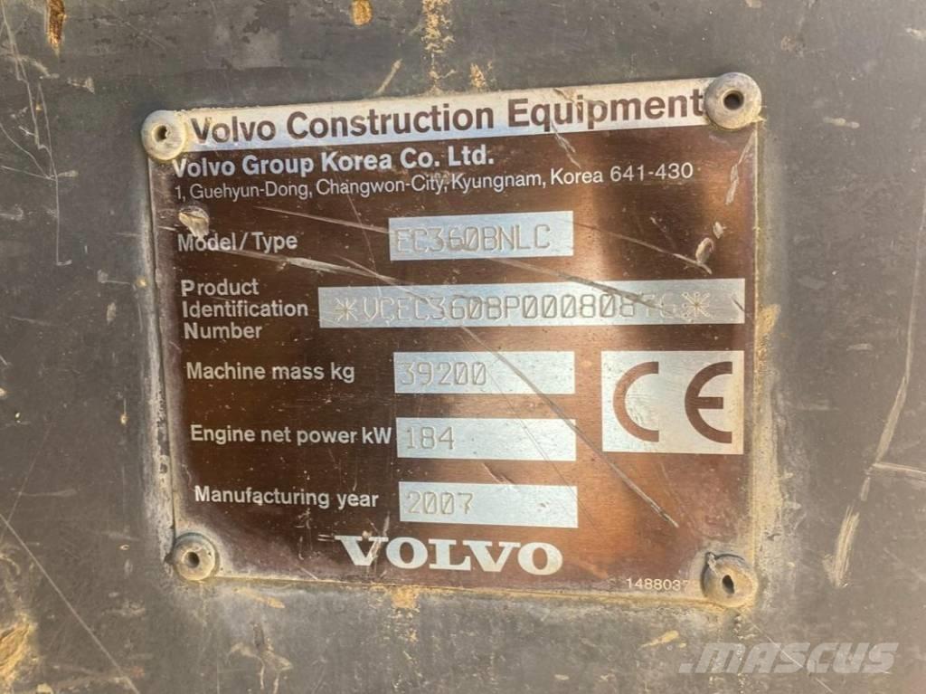 Volvo EC 360 B N L 대형 굴삭기 29톤 이상