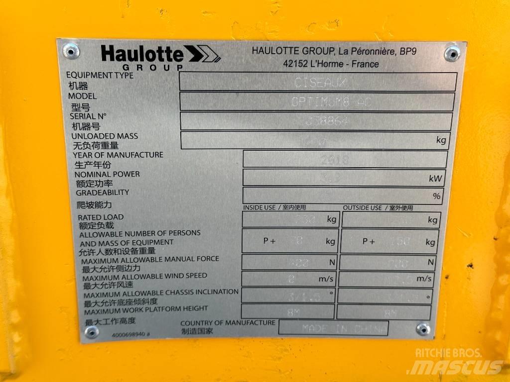 Haulotte OPTIMUM 8 가위형 리프트
