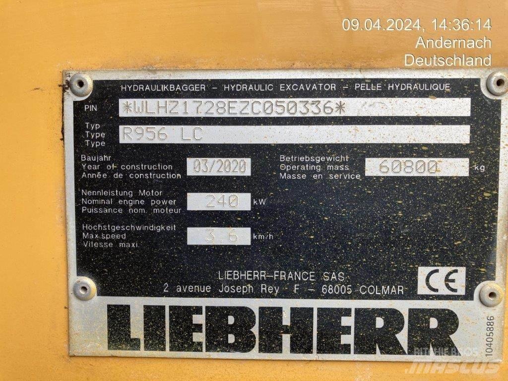 Liebherr R956 LC 대형 굴삭기 29톤 이상