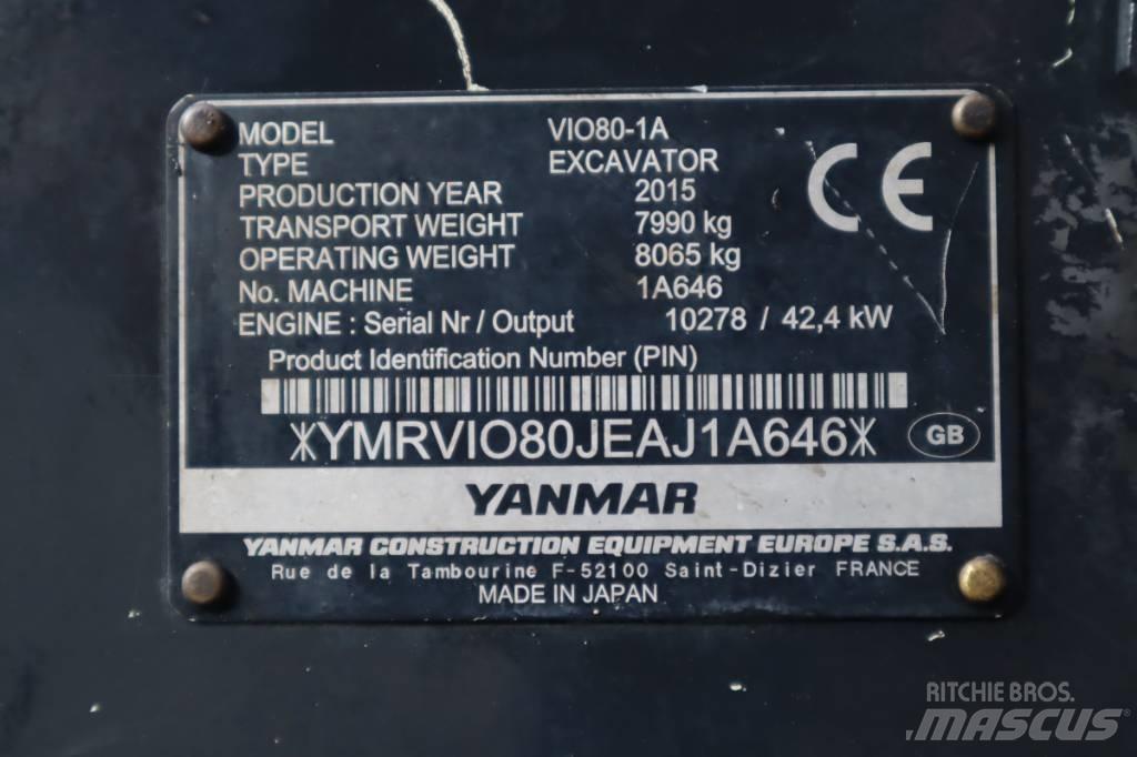 Yanmar VIO80-1A 중형굴삭기 7톤-28톤