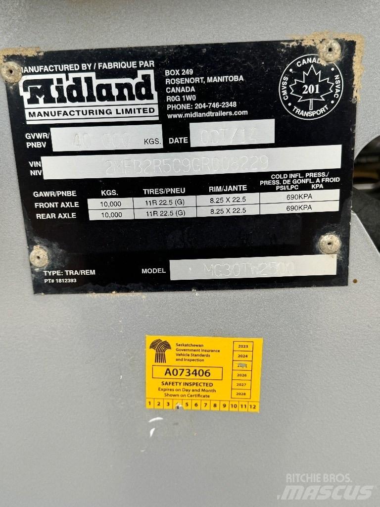 Midland TW2500 티퍼 트레일러