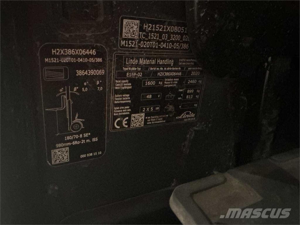 Linde E16P 전동 지게차