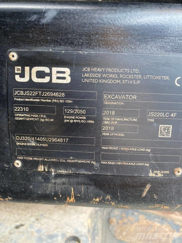 JCB JS 220 LC 대형 굴삭기 29톤 이상
