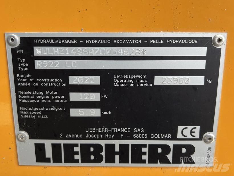 Liebherr R922 LC 대형 굴삭기 29톤 이상