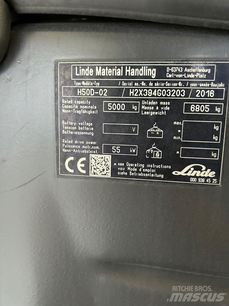 Linde H50D-02 EVO 디젤 지게차