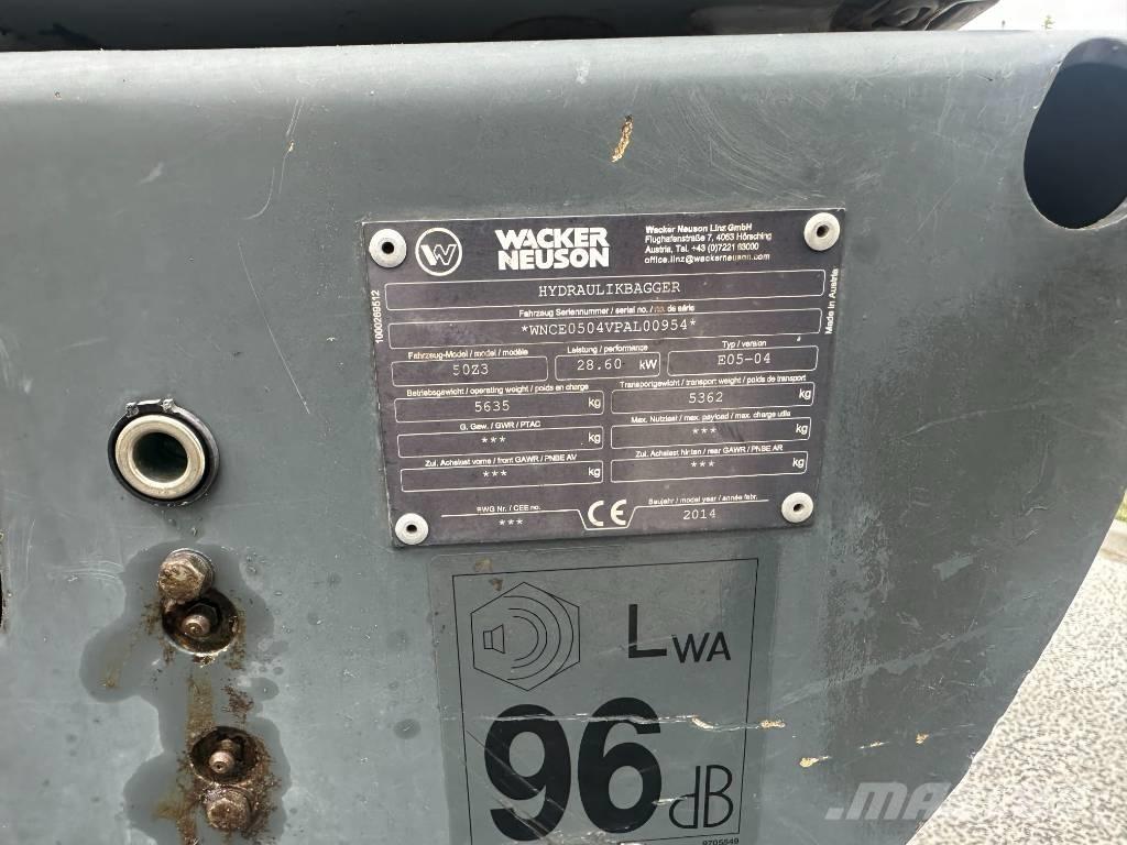 Wacker Neuson 50 Z3 소형 굴삭기 7톤 미만