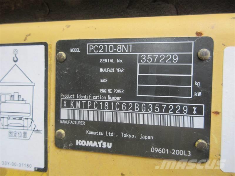 Komatsu PC 210 LC-8 대형 굴삭기 29톤 이상