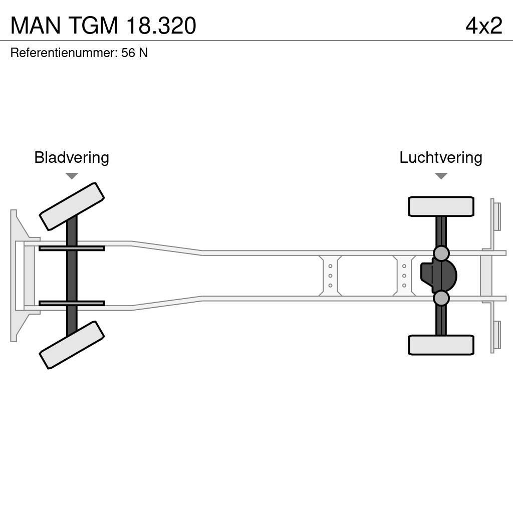 MAN TGM 18.320 훅 리프트 트럭