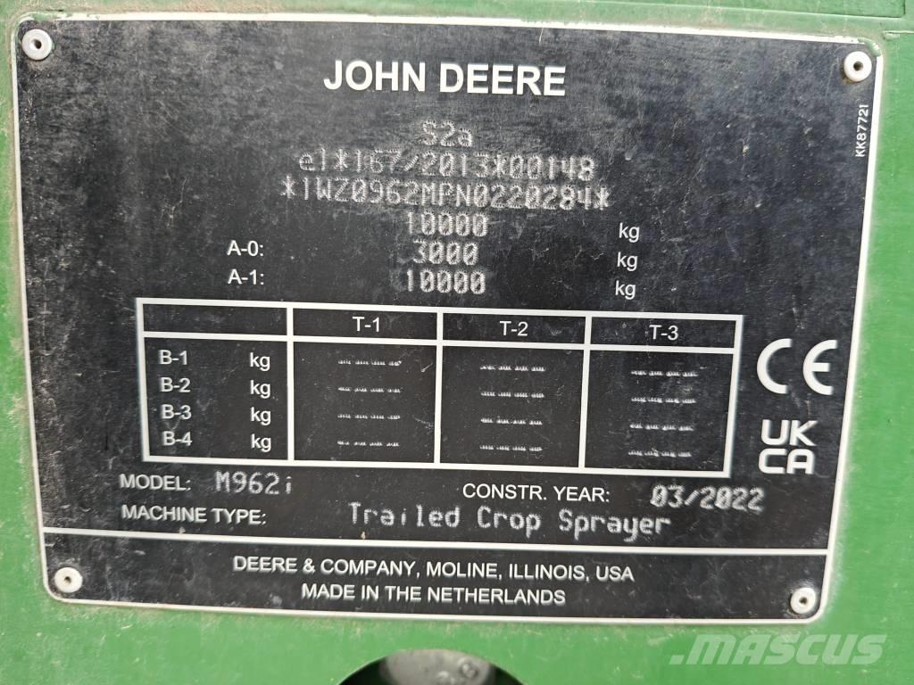 John Deere M 962 i 견인형 분무기