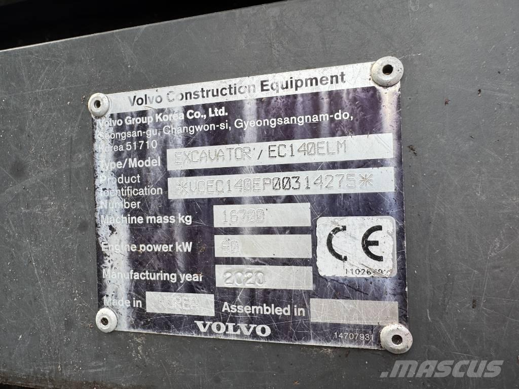 Volvo EC 140 ELM 대형 굴삭기 29톤 이상