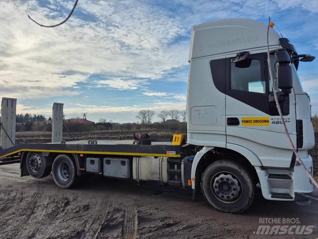 Iveco Stralis 420 플랫베드/윈치 트럭