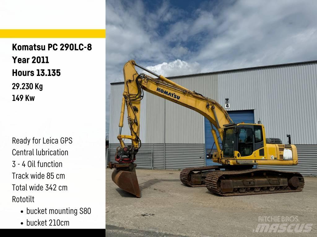 Komatsu PC 290 LC-8 대형 굴삭기 29톤 이상