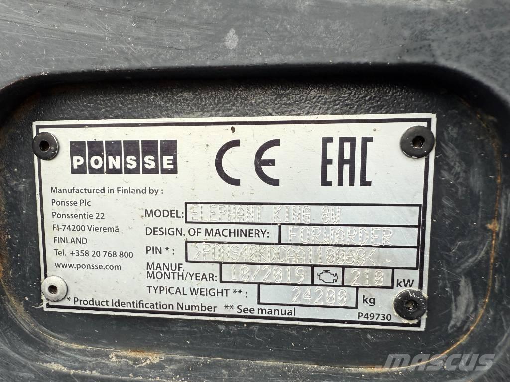 Ponsse Elephant King 원목 포워더