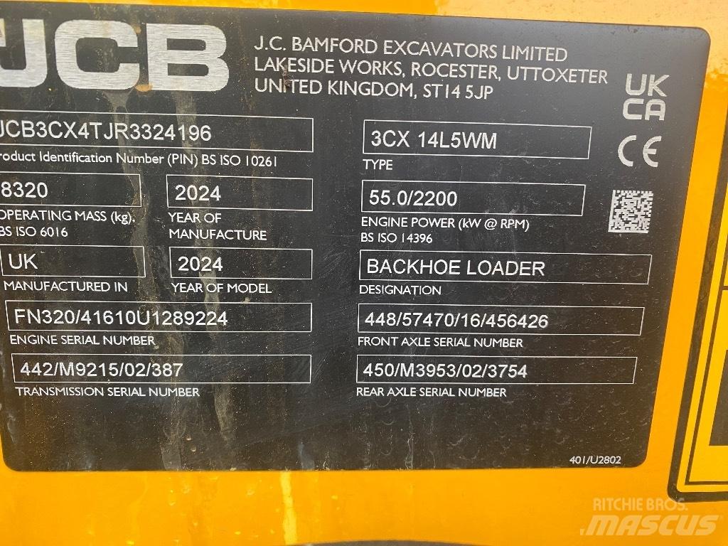 JCB 3 CX 14 백호로더