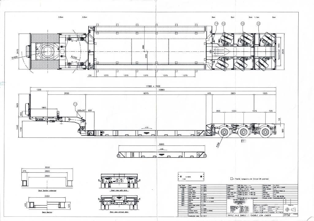 Broshuis Low loader 로우 로더-세미 트레일러