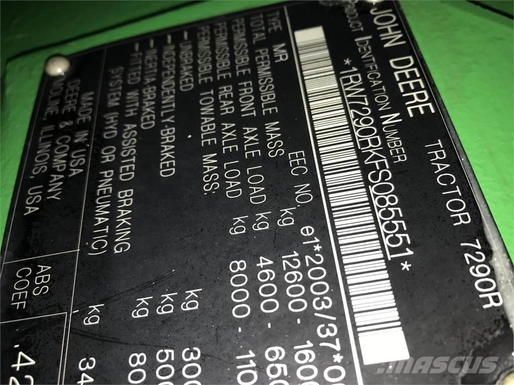 John Deere 7290R 트랙터