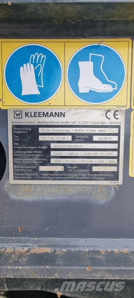 Kleemann MC110i Evo2 크러셔