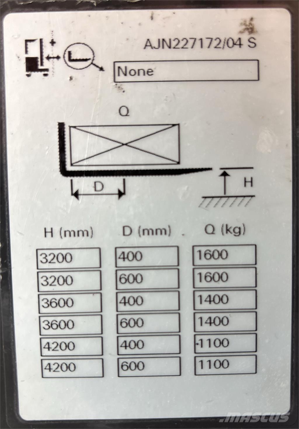 Atlet A160 보행식 리치 지게차