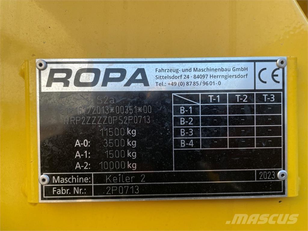 Ropa KEILER 2 감자수확기 및 포테이토디거