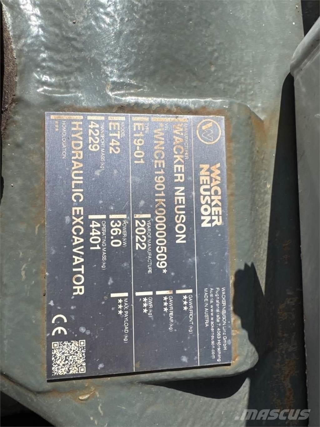 Wacker Neuson ET42 대형 굴삭기 29톤 이상