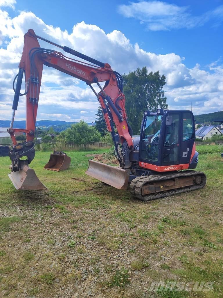 Kubota KX 080-4 중형굴삭기 7톤-28톤