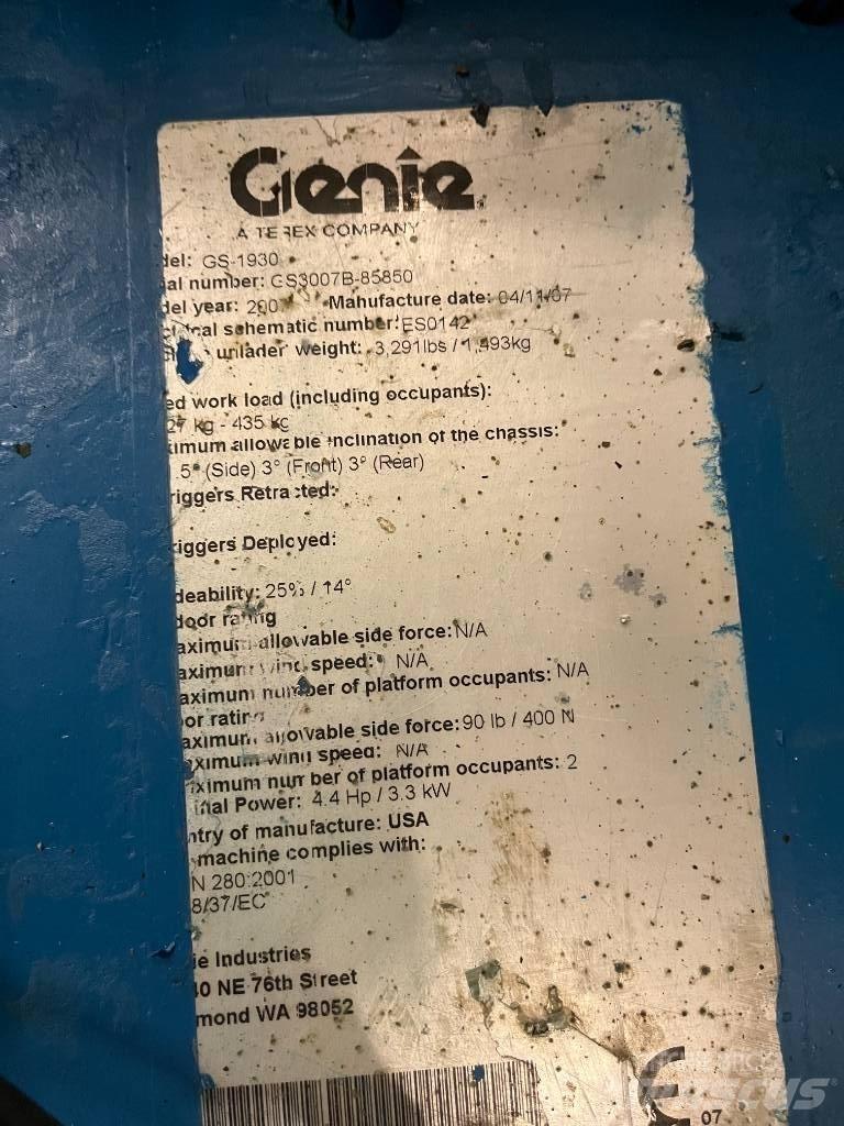 Genie GS 1930 가위형 리프트
