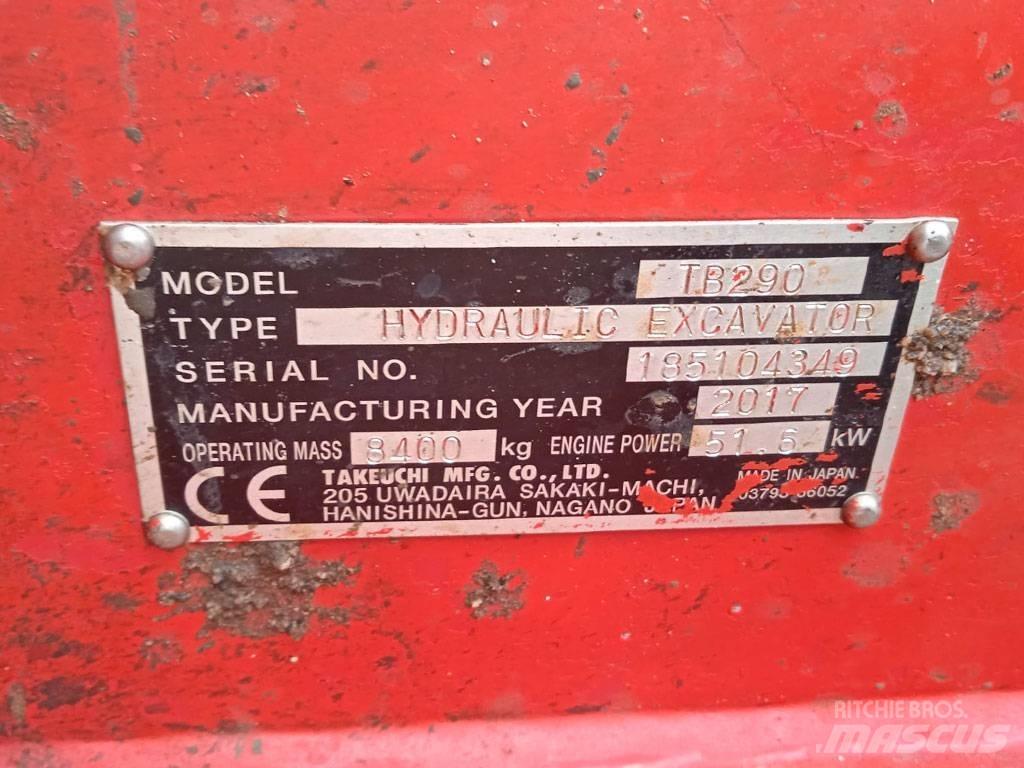 Takeuchi TB290 소형 굴삭기 7톤 미만