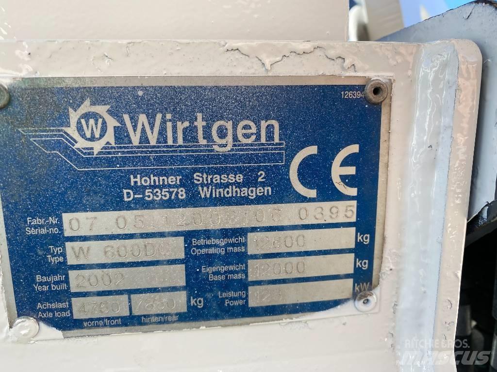 Wirtgen W600DC 아스팔트 콜드 밀링 기계