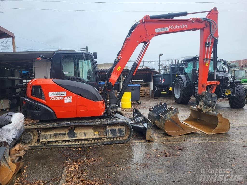Kubota KX 080-4 소형 굴삭기 7톤 미만