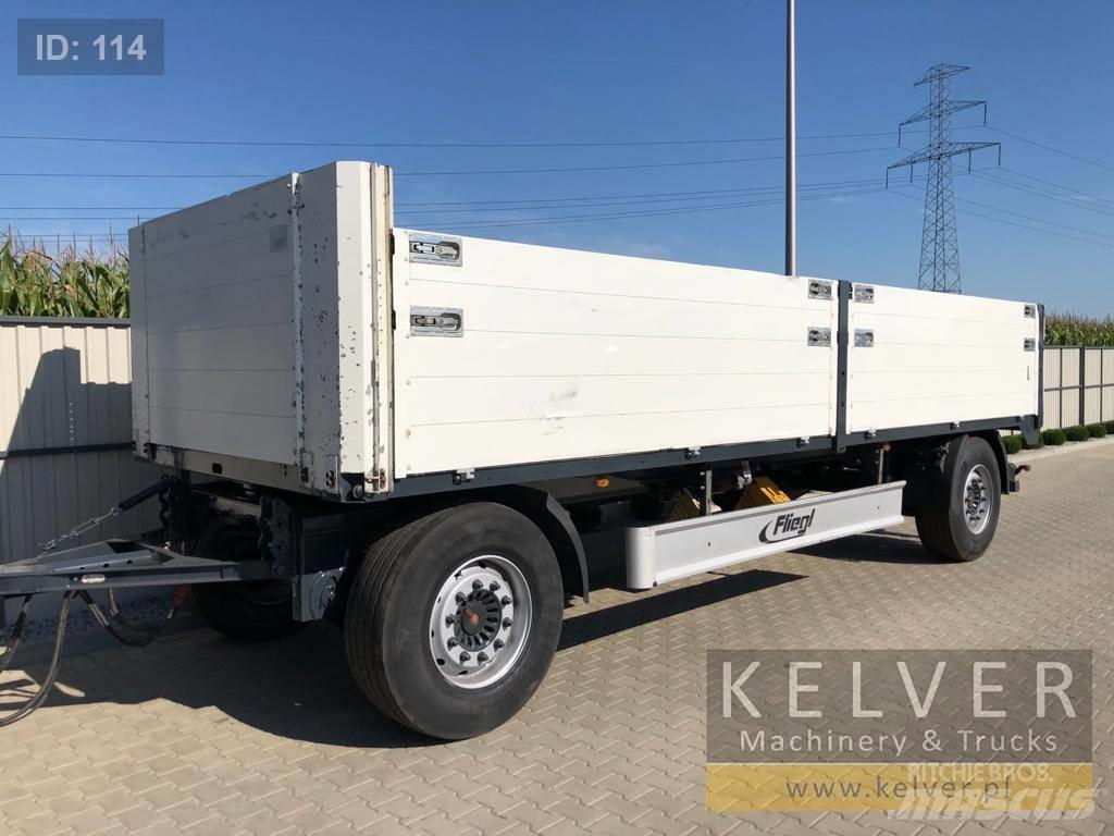 Fliegl ZPS 180 플랫베드/드롭사이드 트레일러