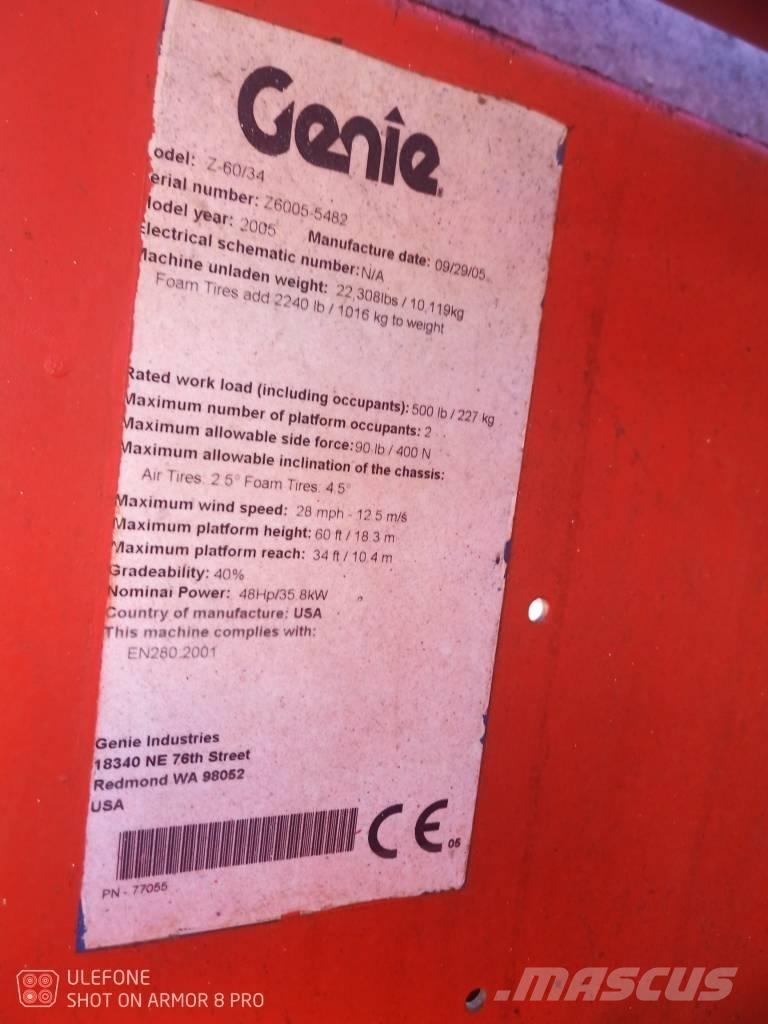 Genie Z 60/34 RT 관절형 전동이동 리프트