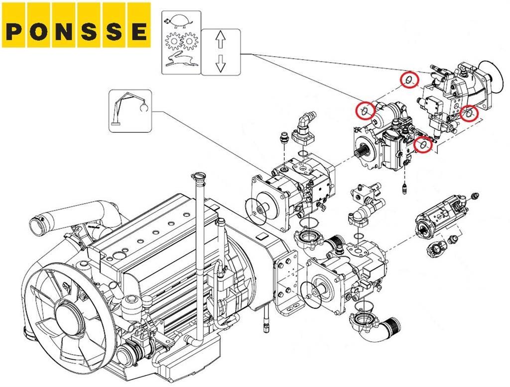 Ponsse 0014134 유압식 기계