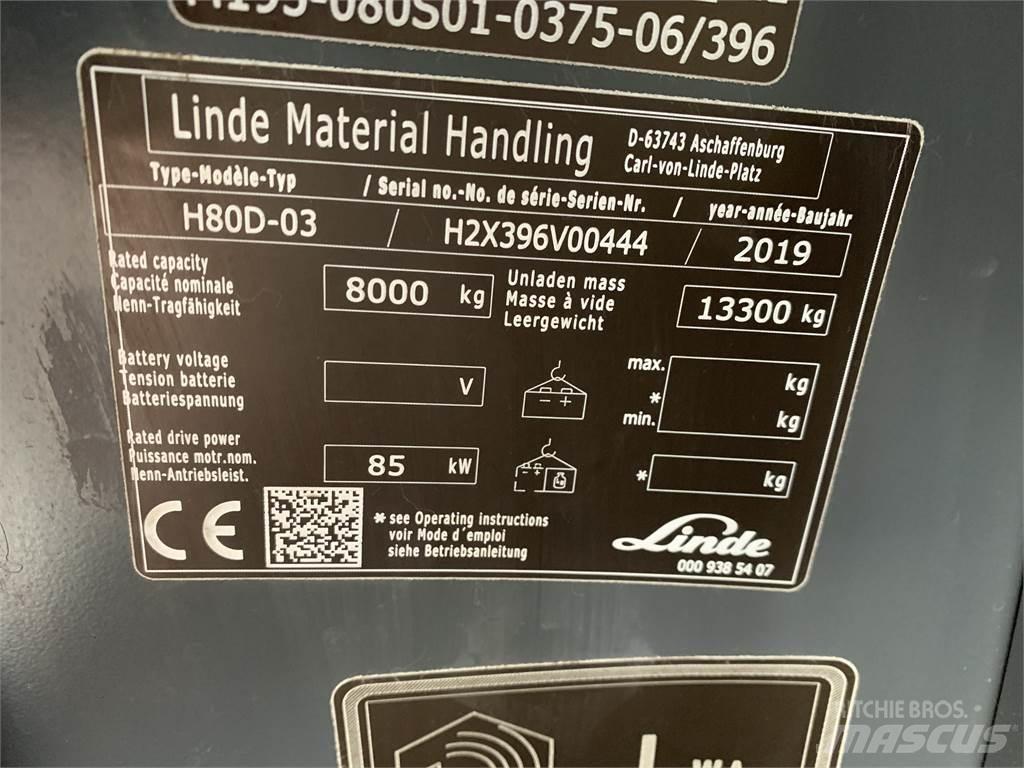 Linde H80D 디젤 지게차