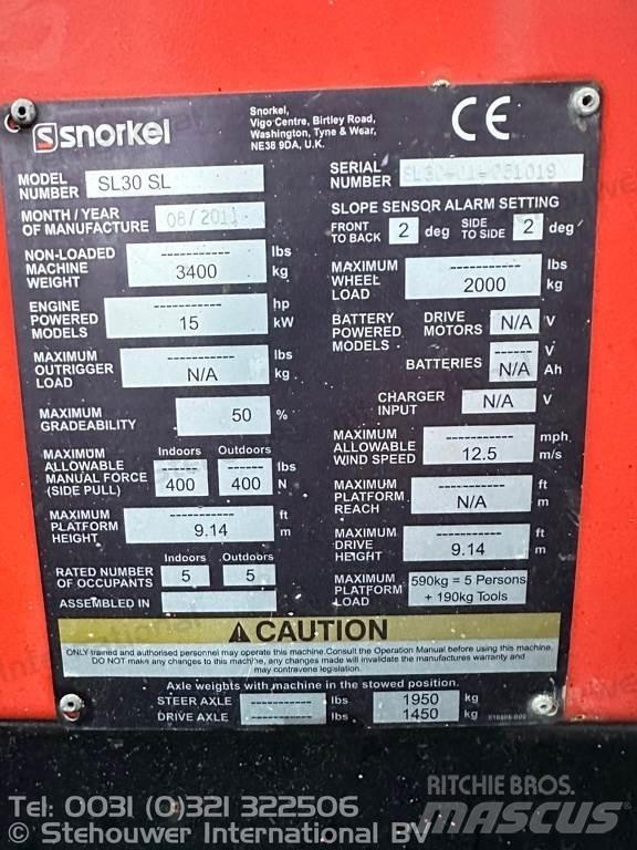 Snorkel SL30 SL 가위형 리프트