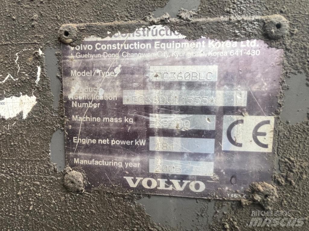 Volvo Ec360blc 대형 굴삭기 29톤 이상
