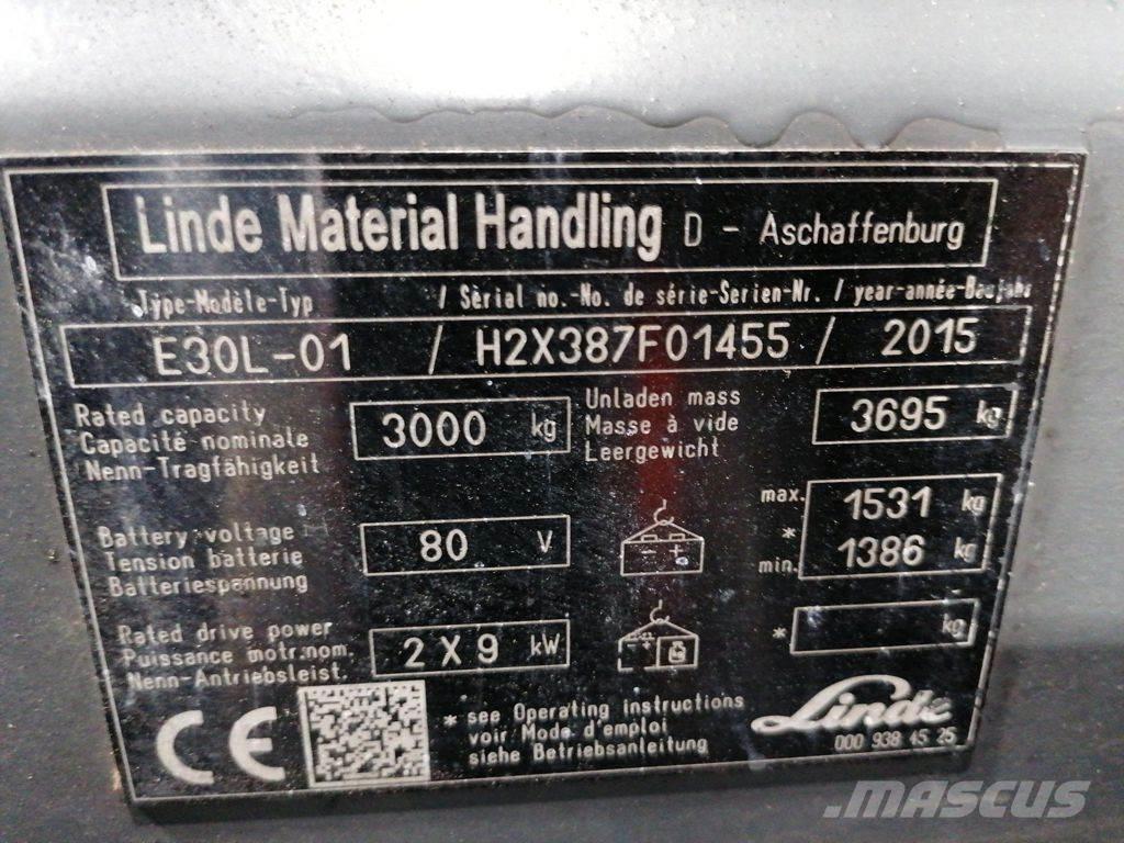 Linde E30L-01 전동 지게차